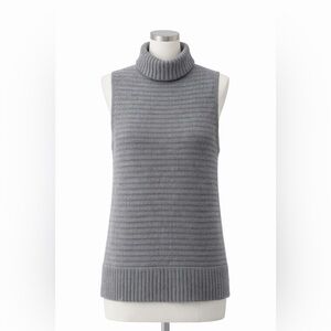 Wool and angora blend Modern Soul Ribbed Gray Cowl Neck Sweater 1X